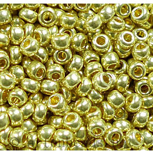 Czech Seed Beads - Light Gold Matallic l - 11/0 - 1 Vial