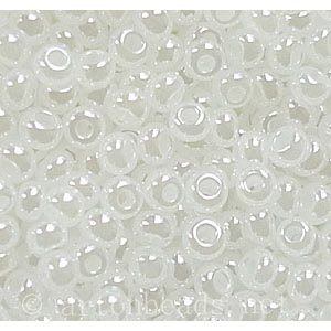 Czech Seed Beads - Pearl White Opaque - 10/0 - 16g