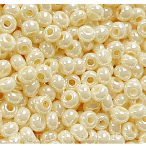 *Czech Seed Beads - Pearl Eggshell Opaque - 10/0 - 16g