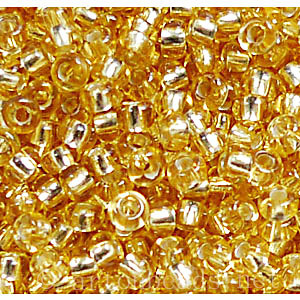 Czech Seed Beads - Gold Silver lined - 10/0 - 16g