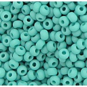 Czech Seed Beads - Turquoise Matte Opaque - 10/0 - 16g