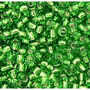 Czech Seed Beads - Chartreuse Silver lined - 10/0 - 16g