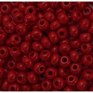Czech Seed Beads - Medium Dark Red Opaque - 6/0 -16g
