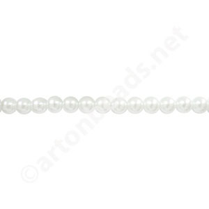 White - Chinese Glass Pearl - 4mm - 30"