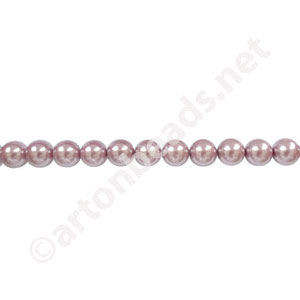 Rose Brown - Chinese Glass Pearl - 6mm - 32"