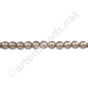 Light Brown - Chinese Glass Pearl - 6mm - 31"