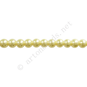 *Ivory Chinese Glass Pearl - 6mm - 30"
