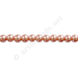 Vintage Rose - Chinese Glass Pearl - 6mm - 32"