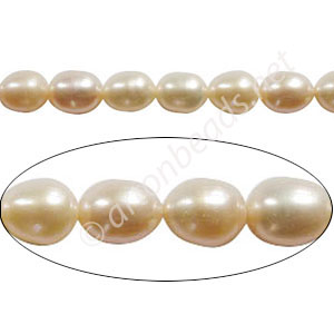 White - Fresh Water Pearl - Rice - 5mm - 14" ( P3D )