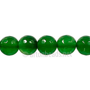 Colored Agate - Aventurine - Faceted Round - 8mm - 15"