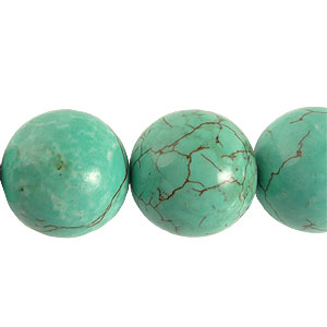 *Dyed Turquoise - Round - 14mm