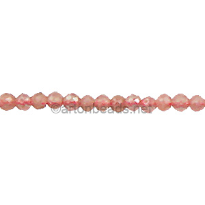 Rhodonite - Faceted - Round - 2mm