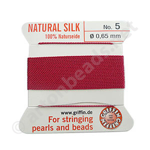 Silk Bead Cord - Garnet - Size No.5