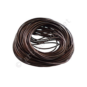 Qualitied Waxed Cotton Cord - Brown - 1mm - 10M
