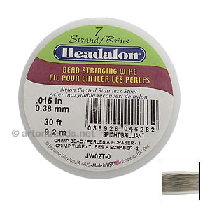 Beadalon Wire 7std - 0.015" - Original Color