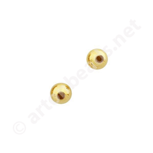 Memory Wire Half End Beads - 18k Gold Plated - 3mm - 12pcs