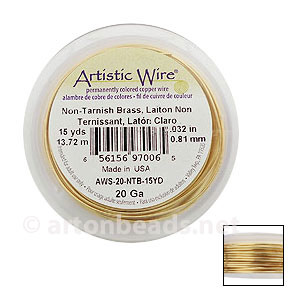 Artistic Wire - Non-Tarnish Brass - 0.81mm - 15Y - Click Image to Close