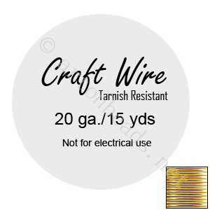 Craft Wire - Non-Tarnish Gold Plated - 0.8mm - 15Y