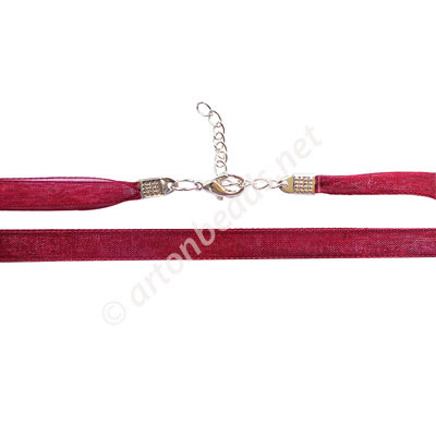 Ribbon With Clasp - 7mmx2 - 16.5"