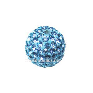 Aquamarine - Swarovski Full Diamond Bead - 10mm